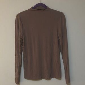 Tahari Brown Long Sleeve Top